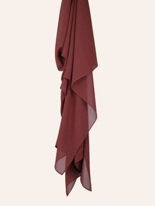 Deep Burgundy Georgette chiffon Hijab