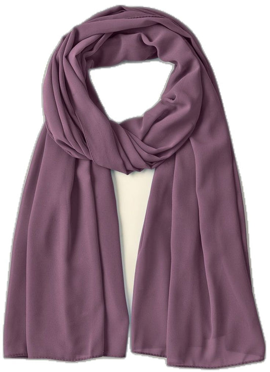 Dusty mauve georgette chiffon hijab