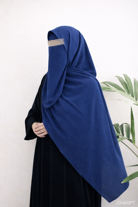 Royal Blue Niqab Set