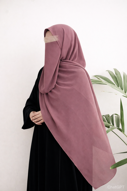 Dusty Rose / Mauve Niqab & Hijab Set