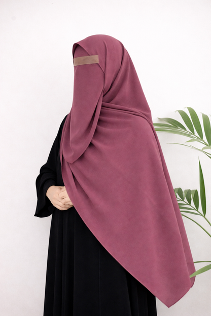 Dusty Plum / Mauve Brown Niqab set