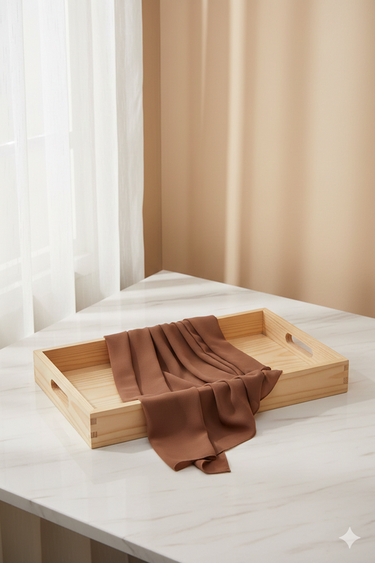 Chocolate Brown Georgette Chiffon hijab