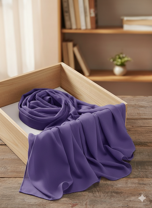 Dusty Lavender Georgette Chiffon Hijab