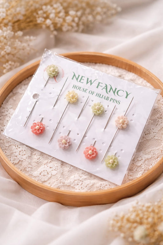 Pastel Floral Bouquet Hijab Pin