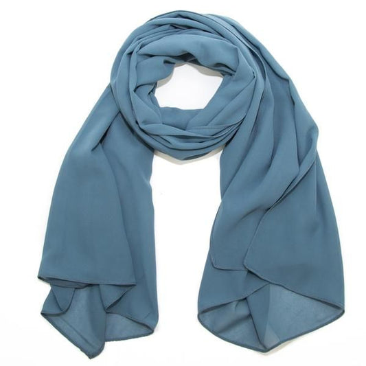 Dusty blue  Georgette chiffon hijab,